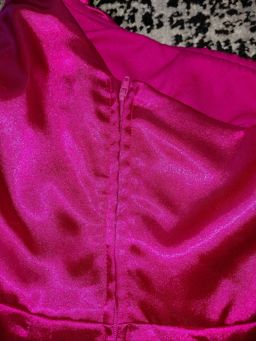 Speechless Fuchsia Homecoming One Shoulder Mini Dress Rosette Detail Size 1 NWOT - Picture 11 of 14